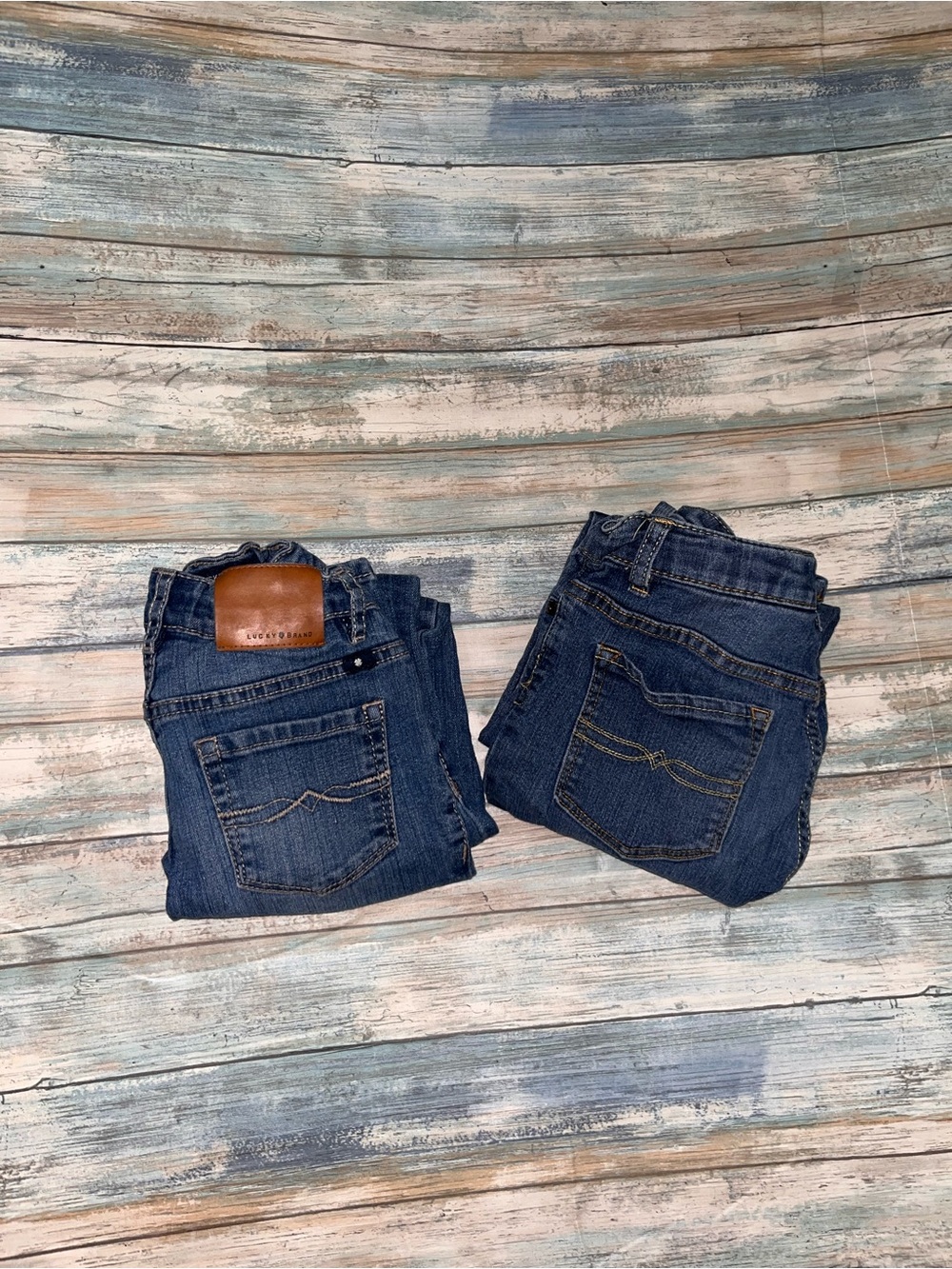 Lucky Brand Girls Size 10 Jeans Bundle Zoe Skinny Elastic Waist 2 Pair